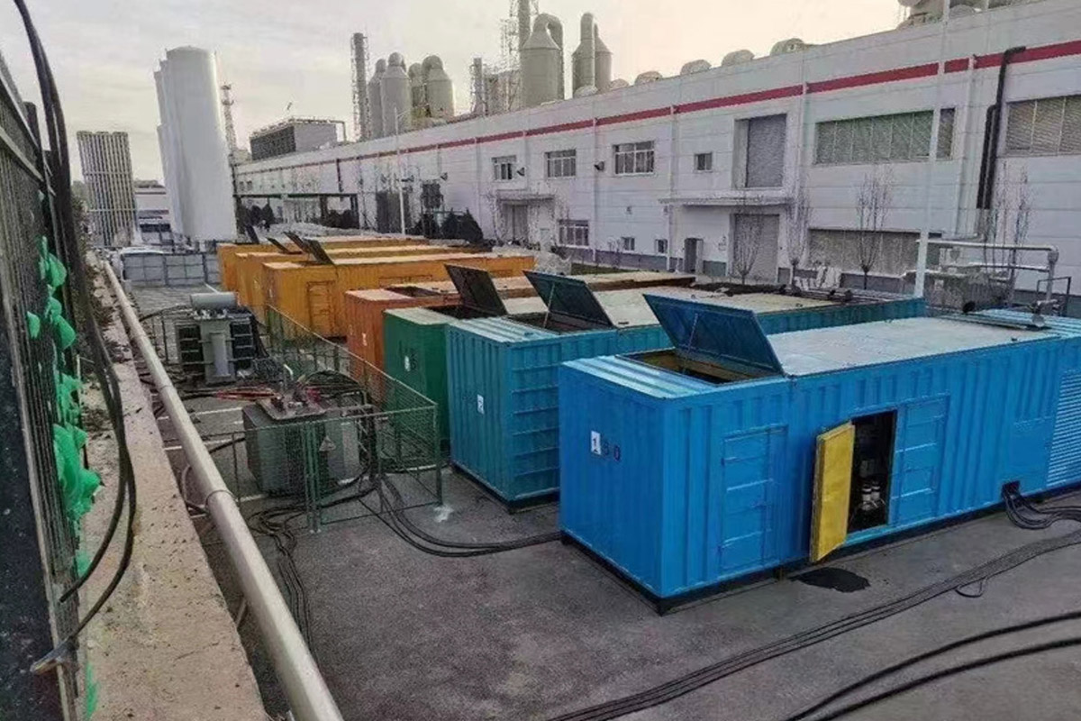 金川发电机租赁施工现场